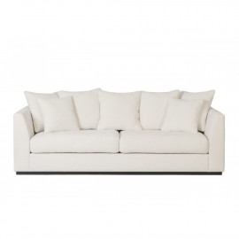Велюровый трёхместный диван Roberto Кремовый 250*100*90см Ant981  