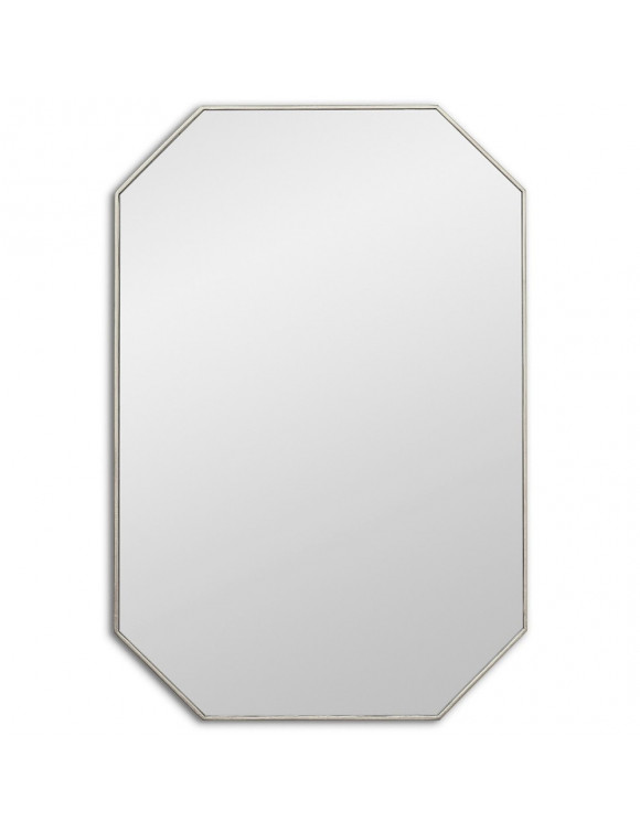 Восьмиугольное зеркало в серебряной раме Stilig M Silver (Стилиг) Smal 65*97 см в интернет-магазине зеркальной мастерской ЗЕРКАЛА-М фото
