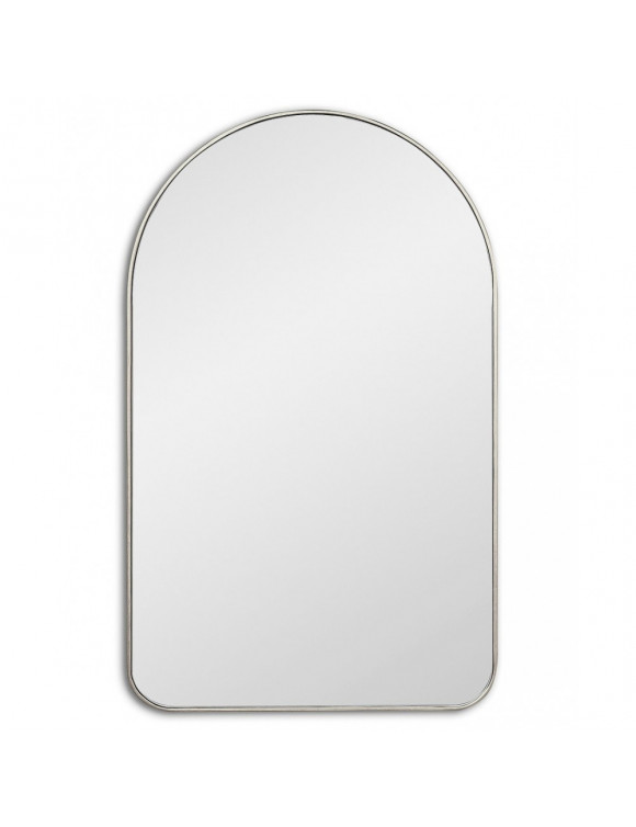 Зеркало арочной формы в серебряной раме Arch M Silver (Арч) Smal 60*97 см в интернет-магазине зеркальной мастерской ЗЕРКАЛА-М фото